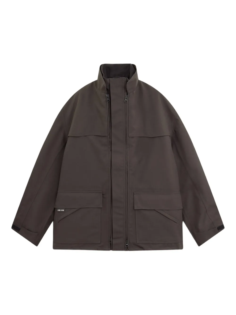 GR10K zipped flap-pocket jacket | Grey | Image 1