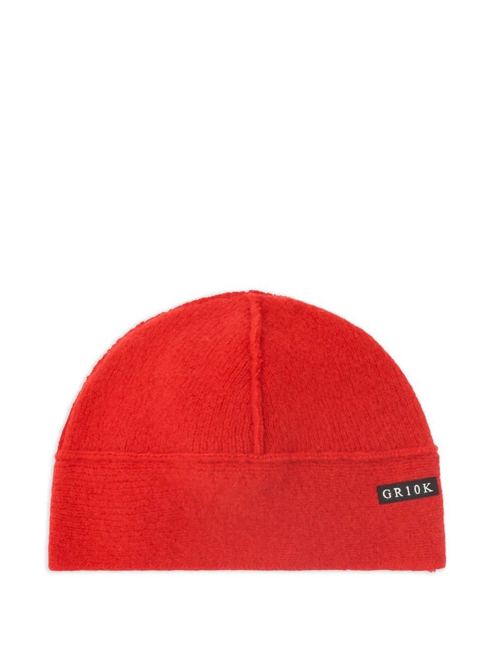 GR10K logo-detail beanie hat | Red | Image 1