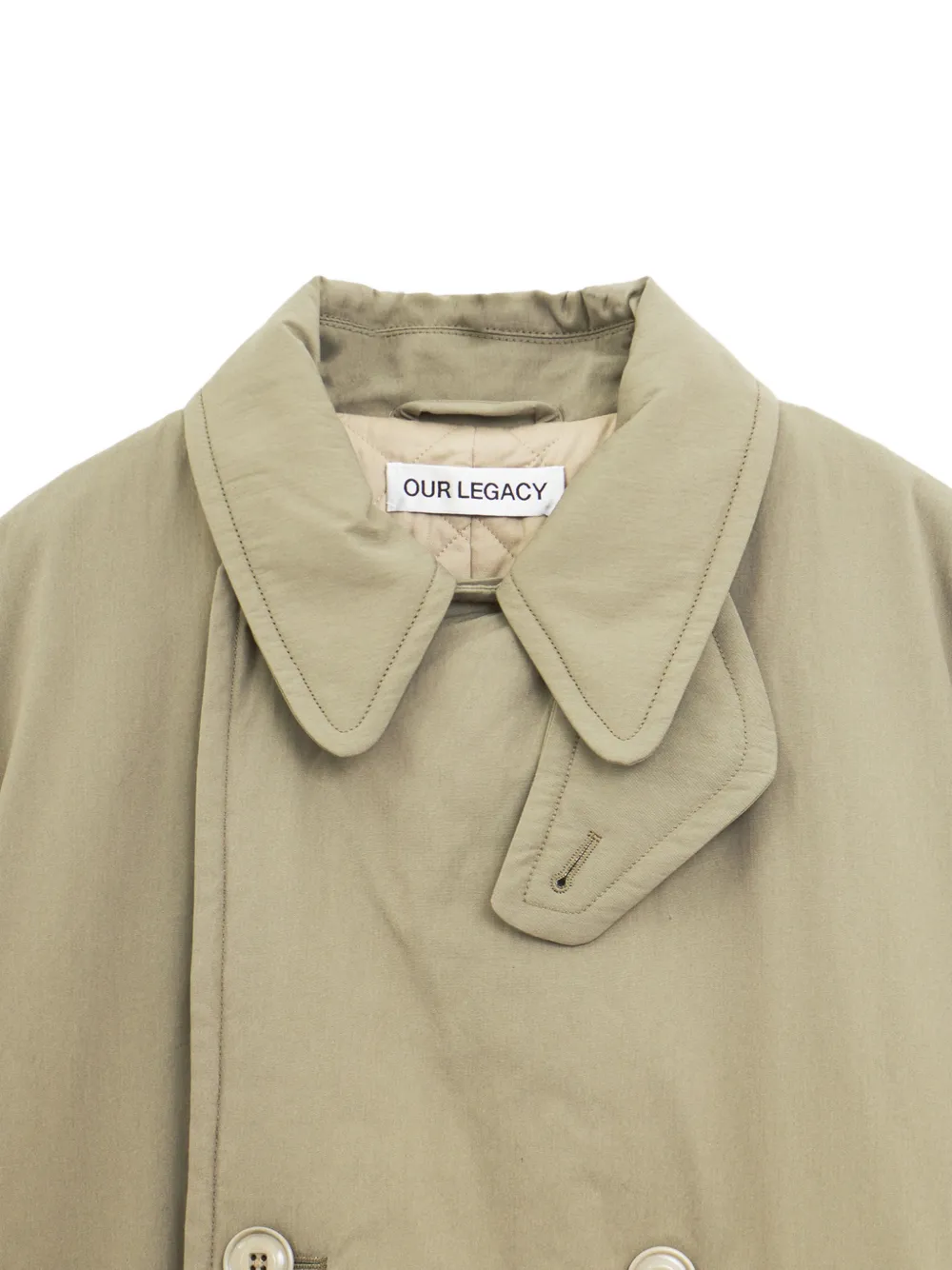  Our Legacy Double-breasted Belted Coat - Green 