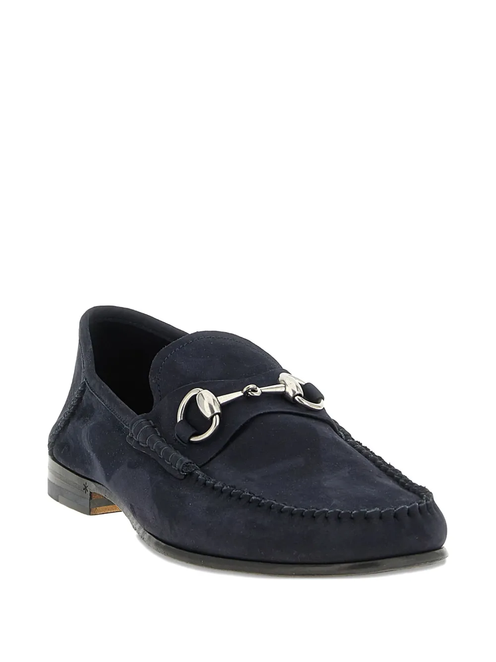 Gucci Gigi metal suede loafers Blauw