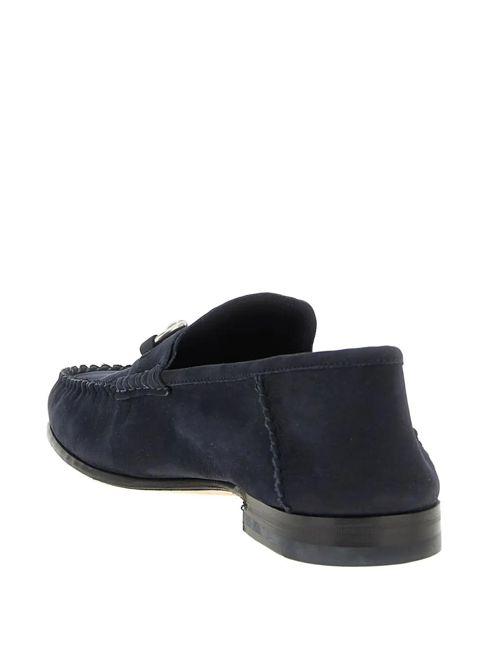 Gucci Gigi metal suede loafers Blauw