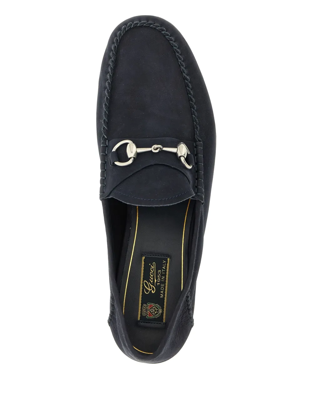 Gucci Gigi metal suede loafers Blauw