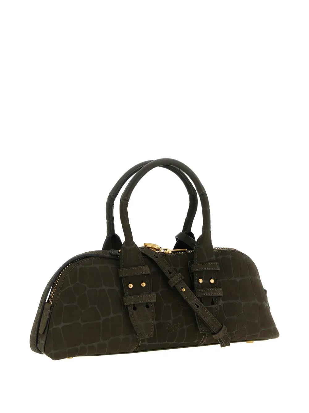 PINKO Kleine Escape leren shopper - Groen