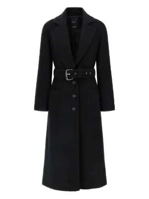 Patrizia Pepe Belted faux-fur Coat | Black | FARFETCH