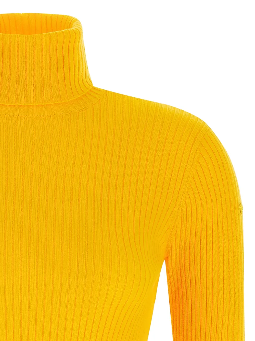 Goldbergh Mira Ribbed Turtleneck Sweater In Yellow