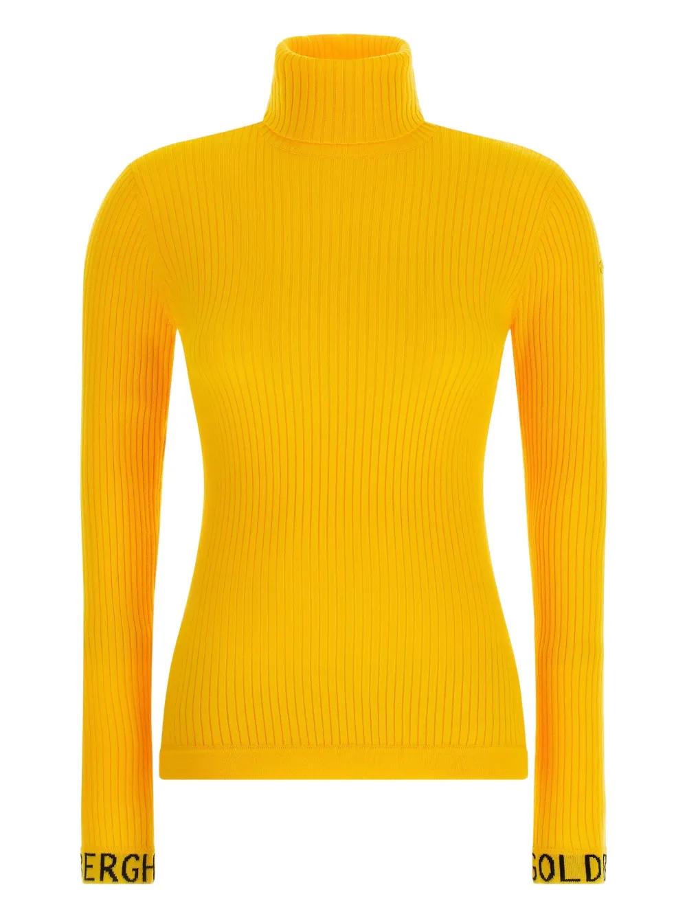 Goldbergh Mira Ribbed Turtleneck Sweater In Yellow