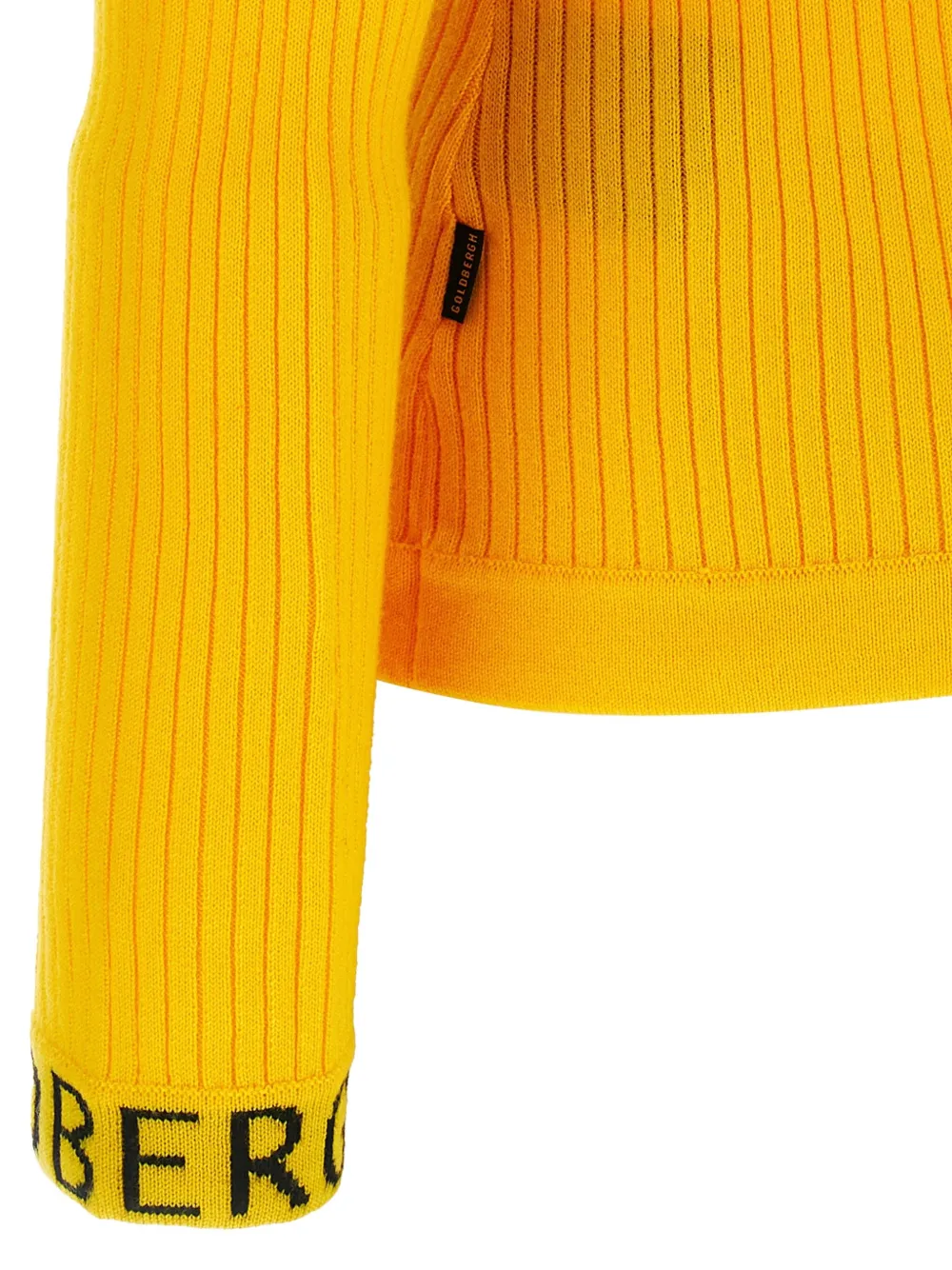 Goldbergh Mira Ribbed Turtleneck Sweater In Yellow