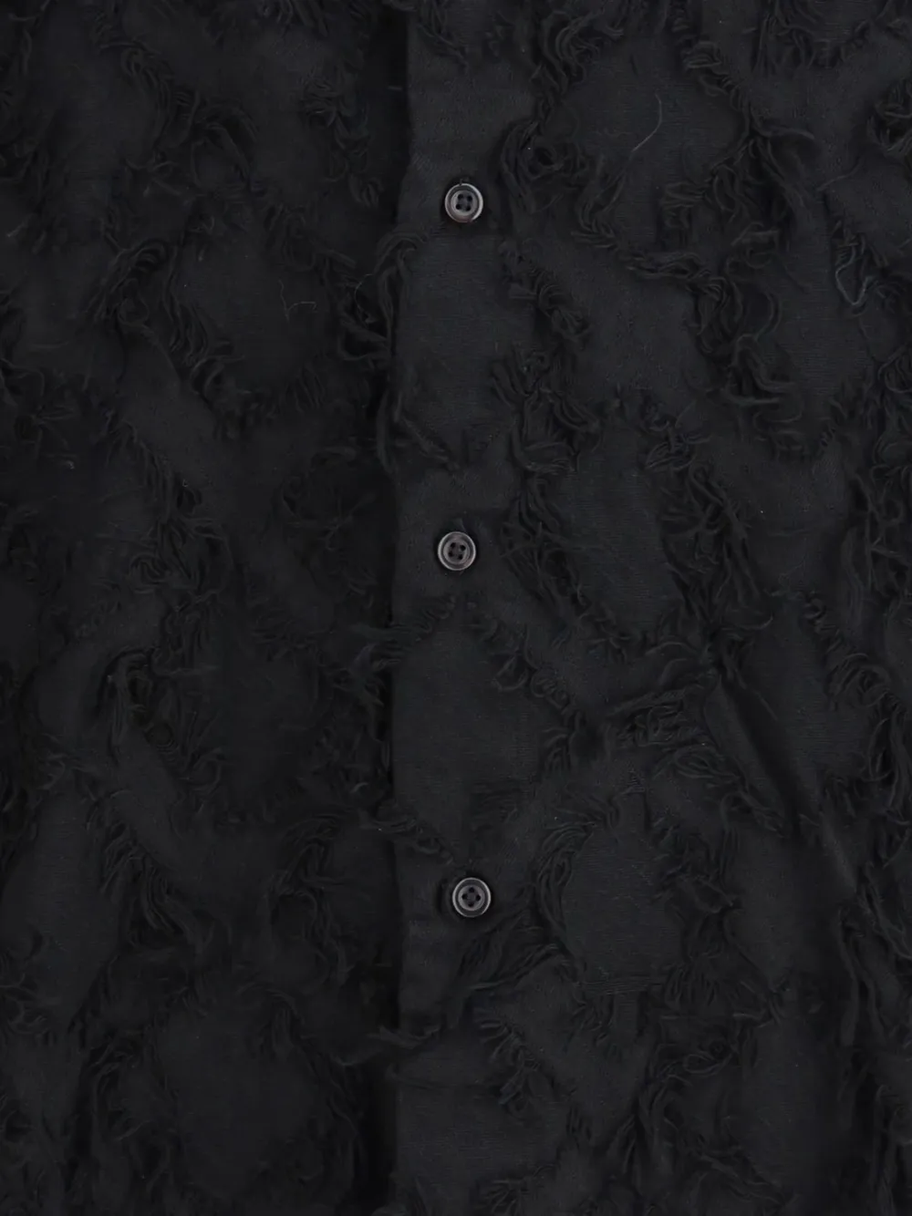 Fringed Twill Long-Sleeve Shirt