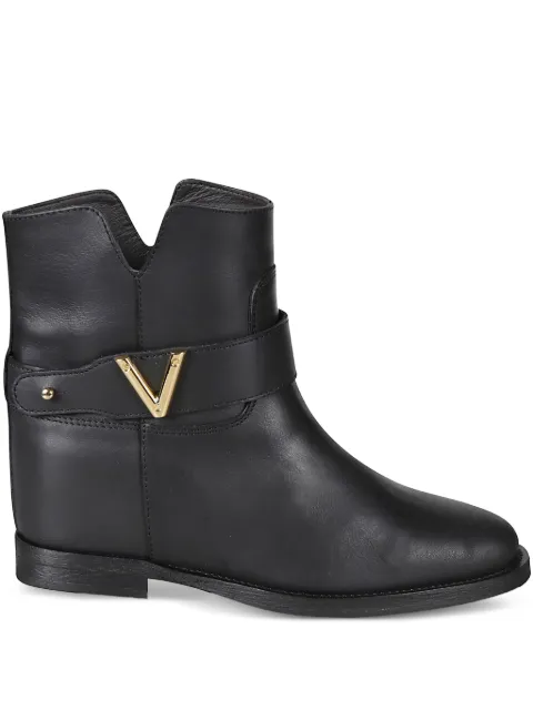 Via Roma 15 strap leather boots