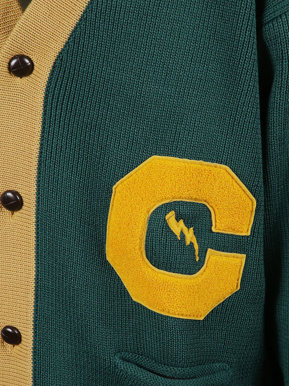 Champion appliqué cardigan Groen