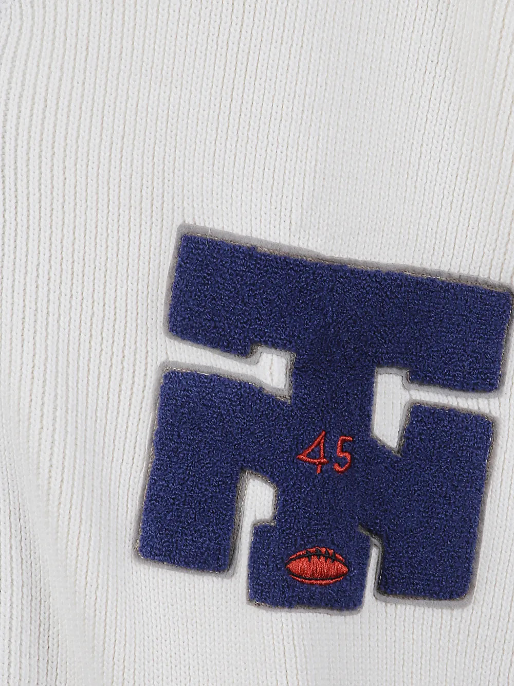 Champion appliqué wool-blend cardigan Wit