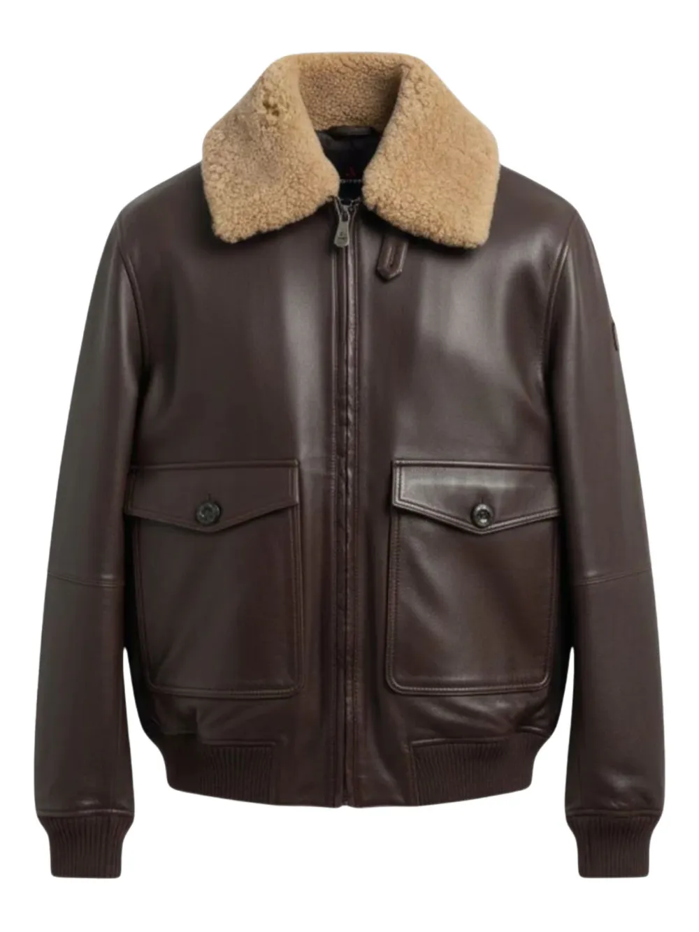 Peuterey zip-fastening leather jacket | Brown | Image 1
