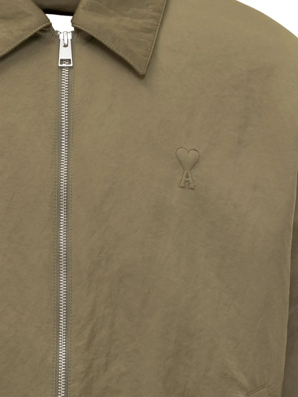Ami Alexandre Mattiussi Long-sleeved Casual Jacket In Green