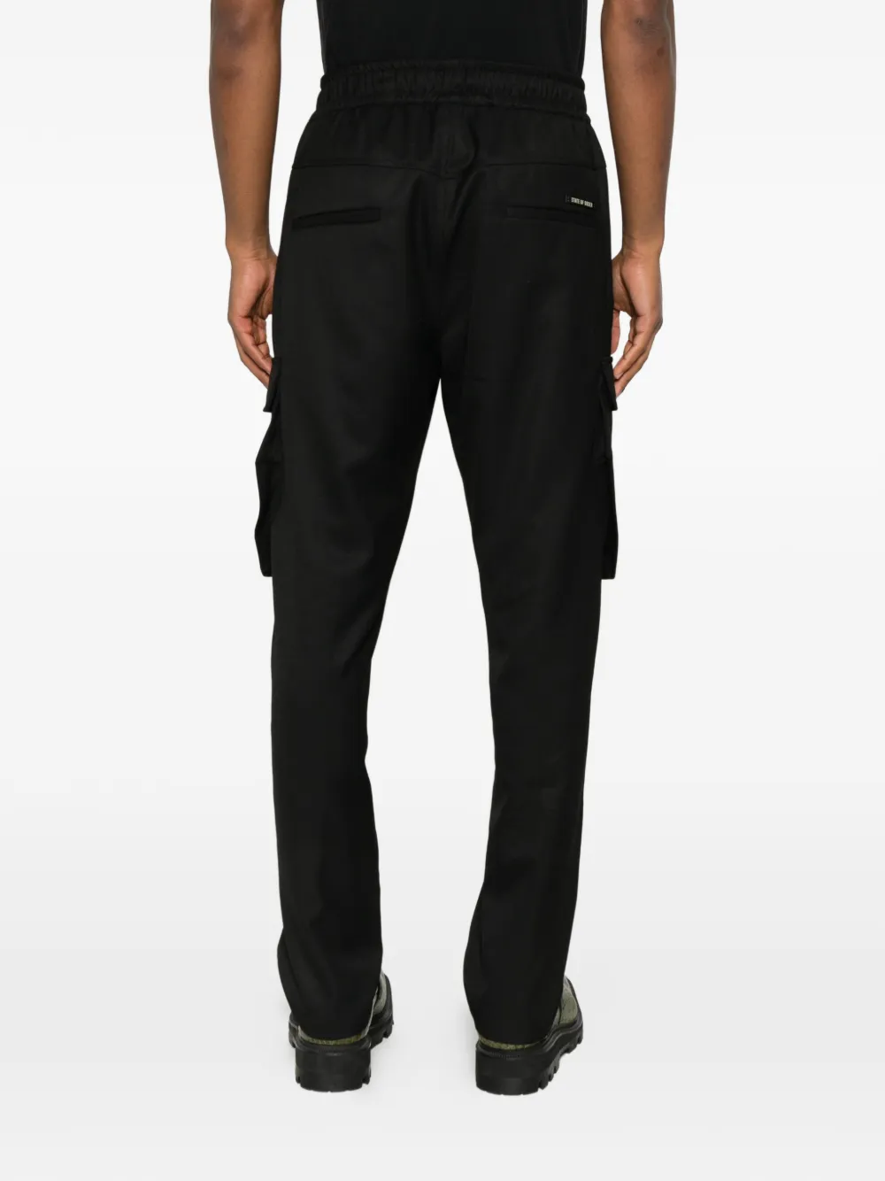 State Of Order Courier Cargo Drawstring Trousers In Black