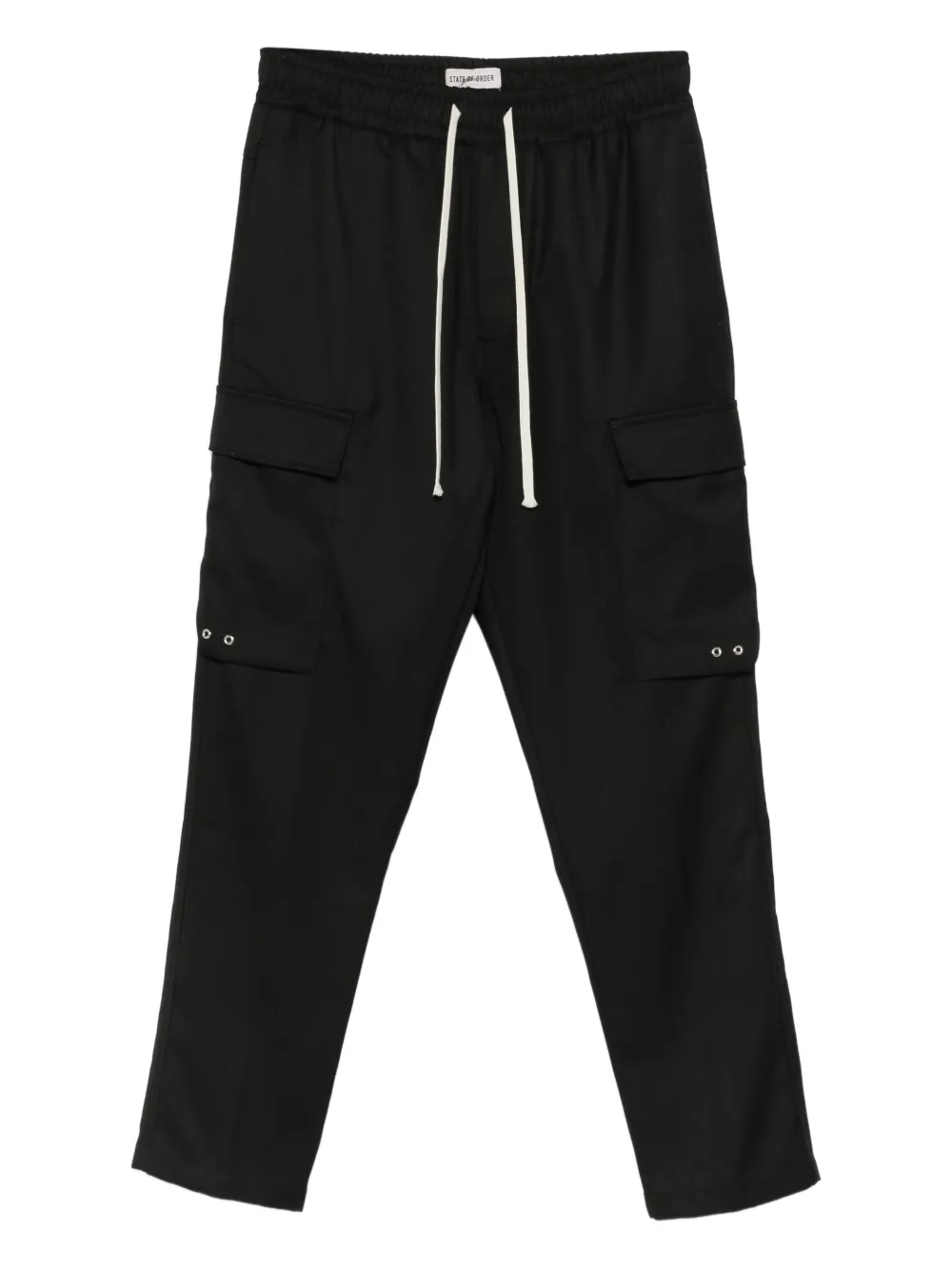 State Of Order Courier Cargo Drawstring Trousers In Black