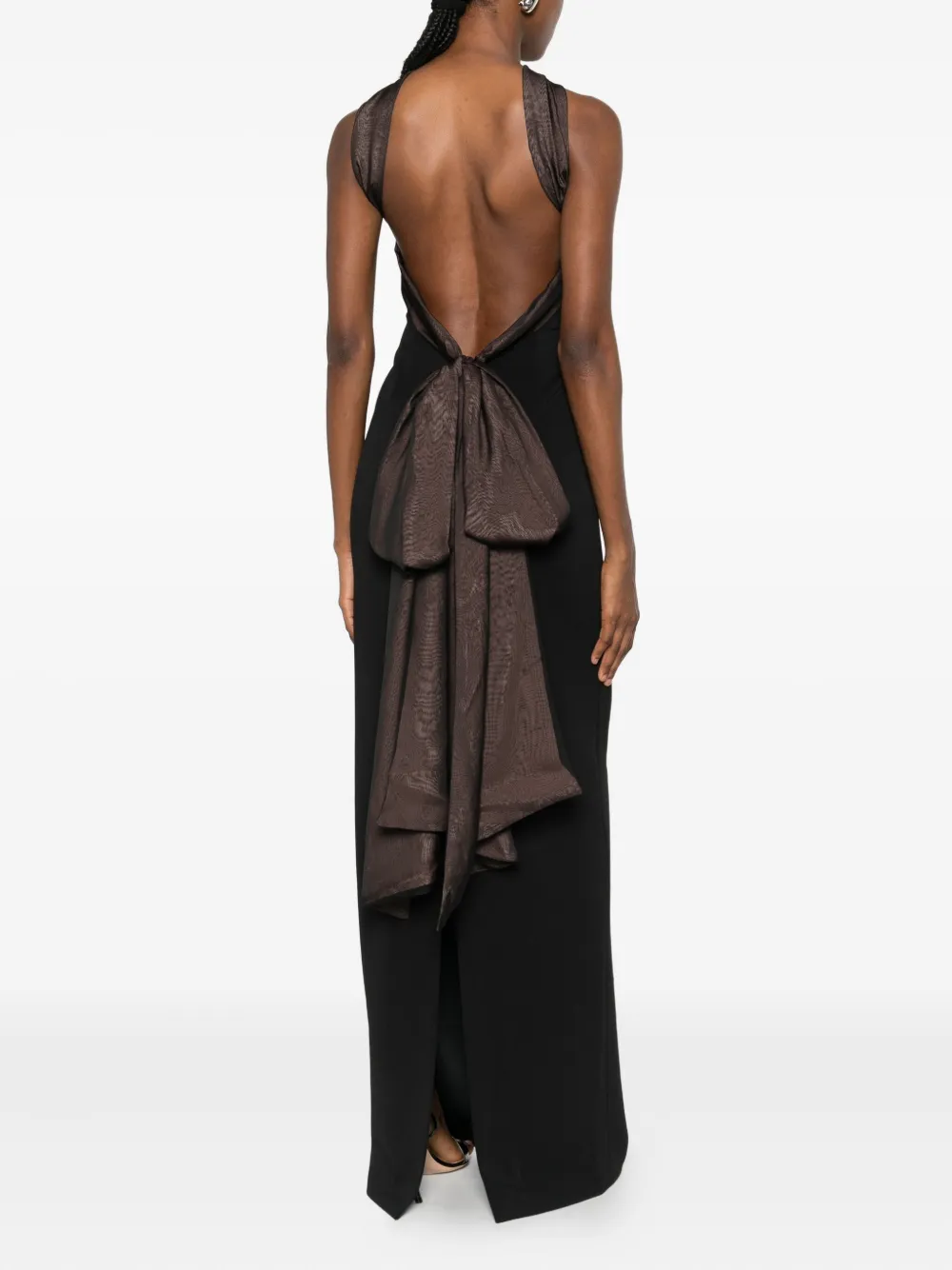 Retrofete halterneck dress - Zwart