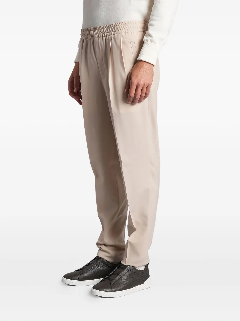 Zegna Broek met geplooide voorkant Beige