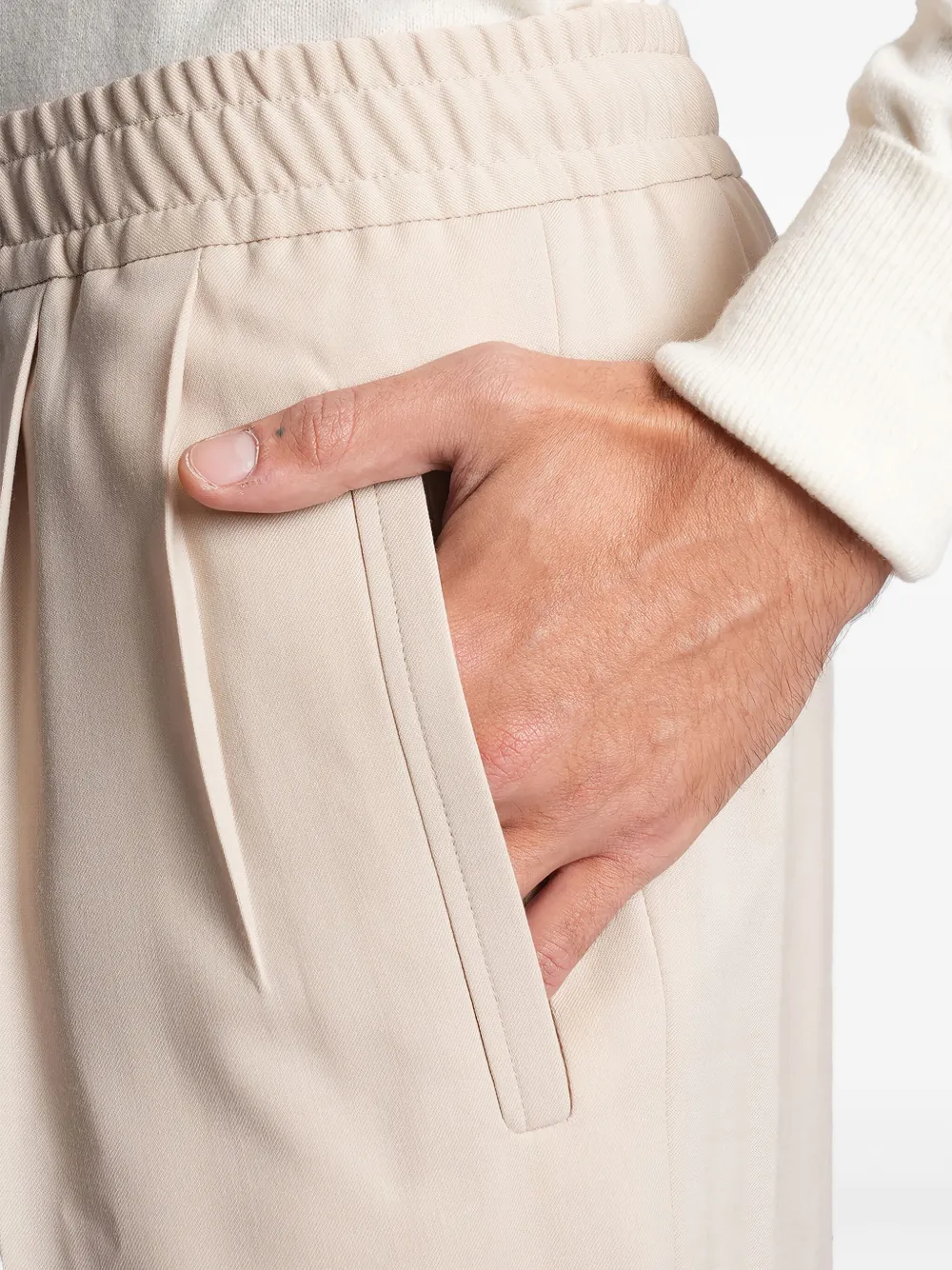 Zegna Broek met geplooide voorkant Beige