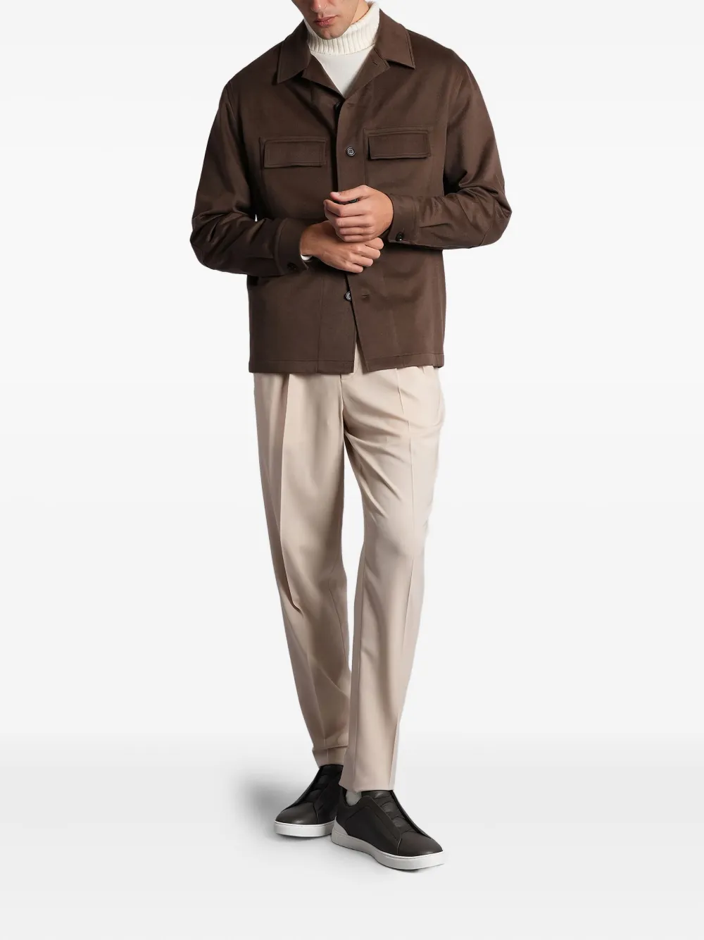 Zegna pleated-front trousers - Beige