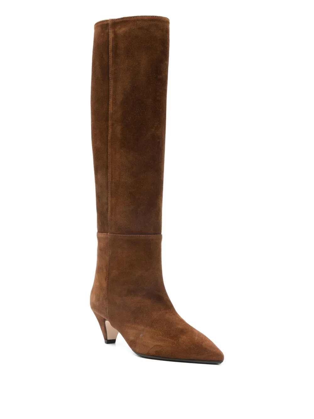 Anna F Pointed-toe Knee-high Boots In Brown
