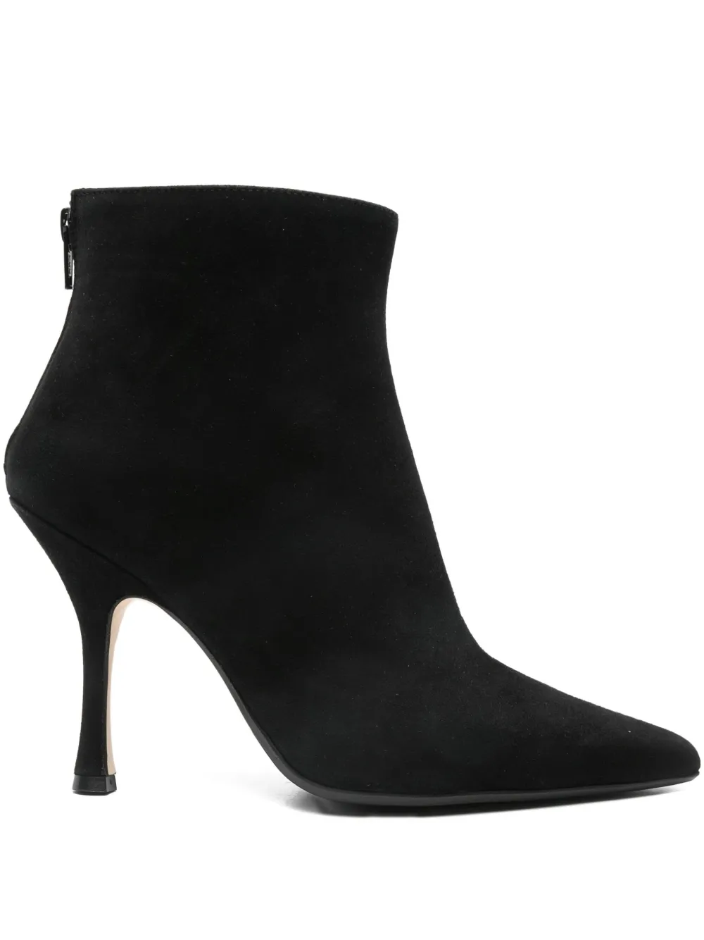 Anna F Pointed-toe Stiletto Boots In Black