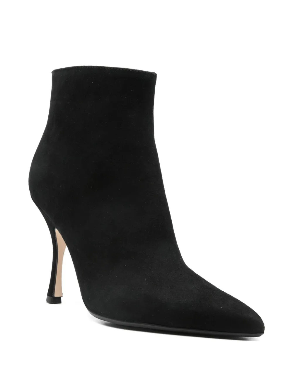 Anna F Pointed-toe Stiletto Boots In Black