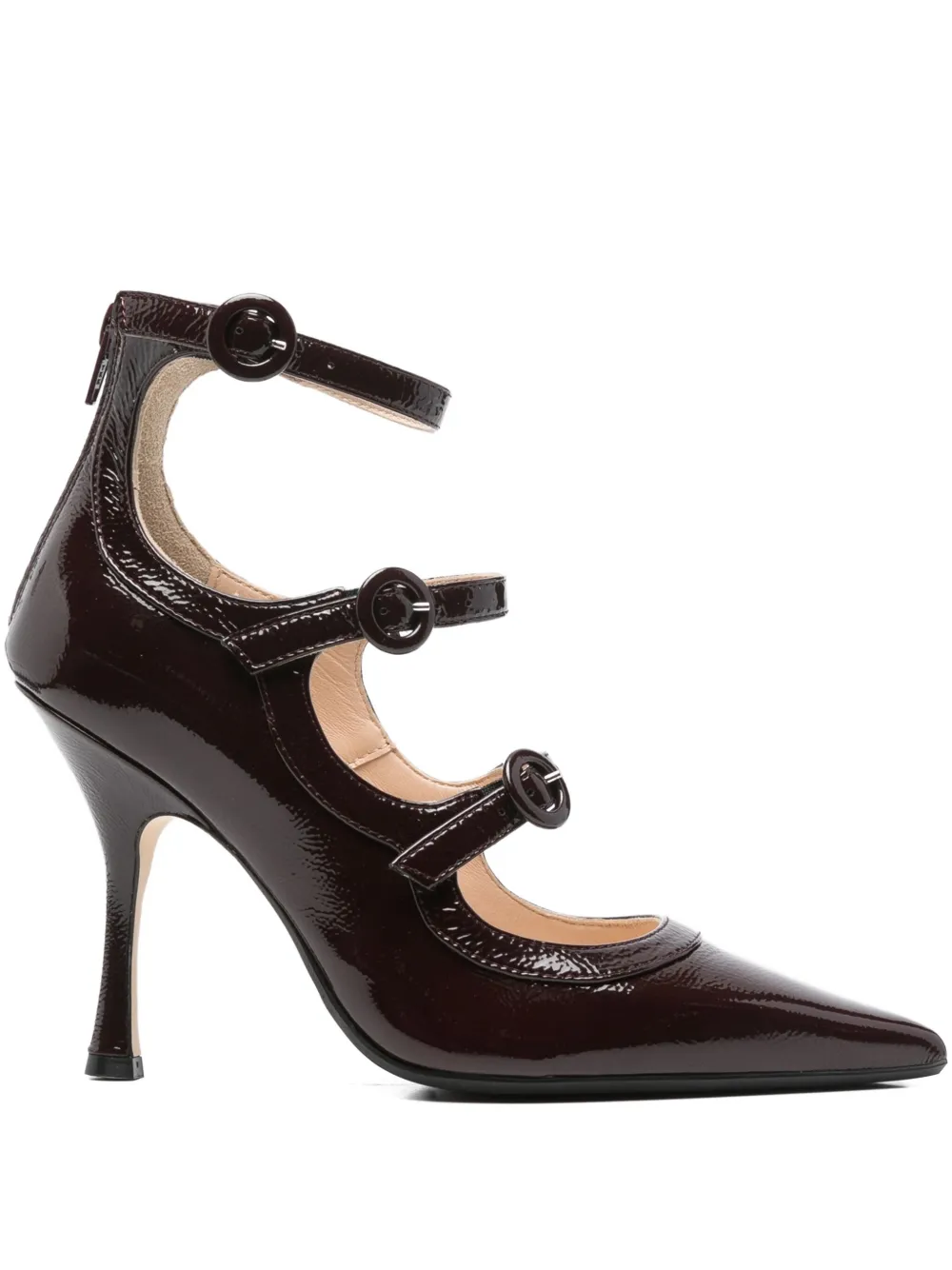 Anna F Buckled Pumps In Red