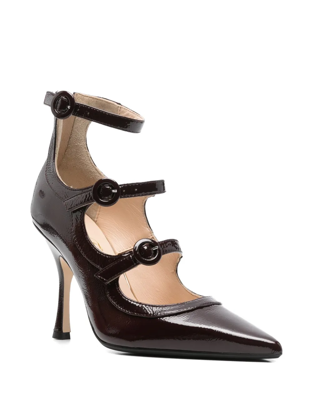Anna F Buckled Pumps In Red