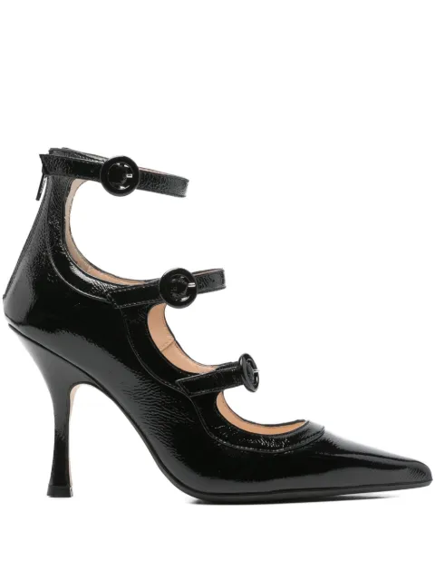 Anna F. buckle-strap leather pumps