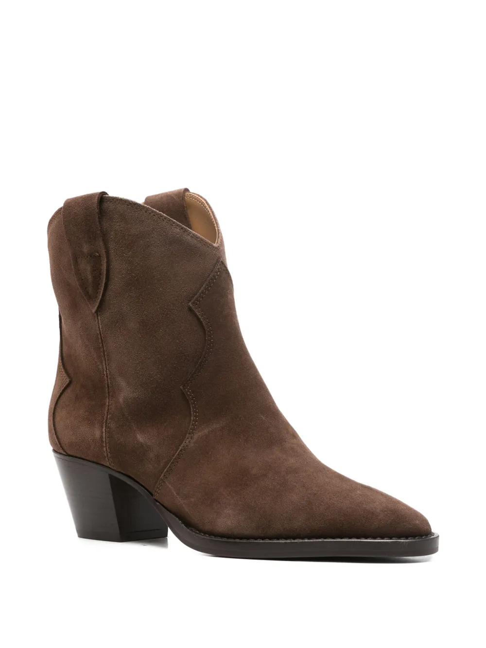 Anna F 50mm Pointed-toe Cowboy Boots In Brown