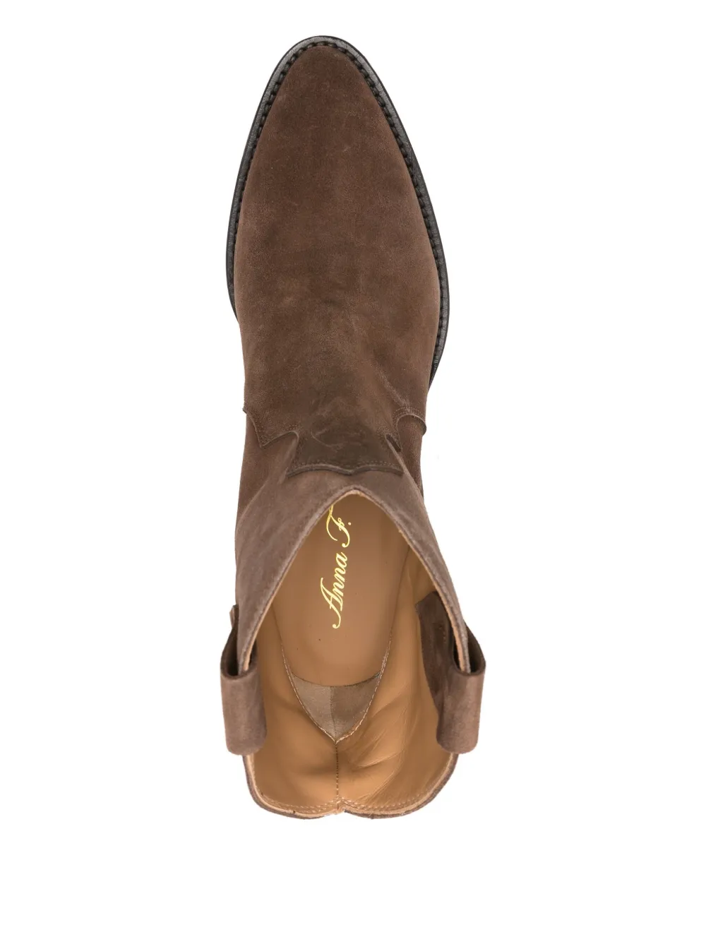 Anna F 50mm Pointed-toe Cowboy Boots In Brown