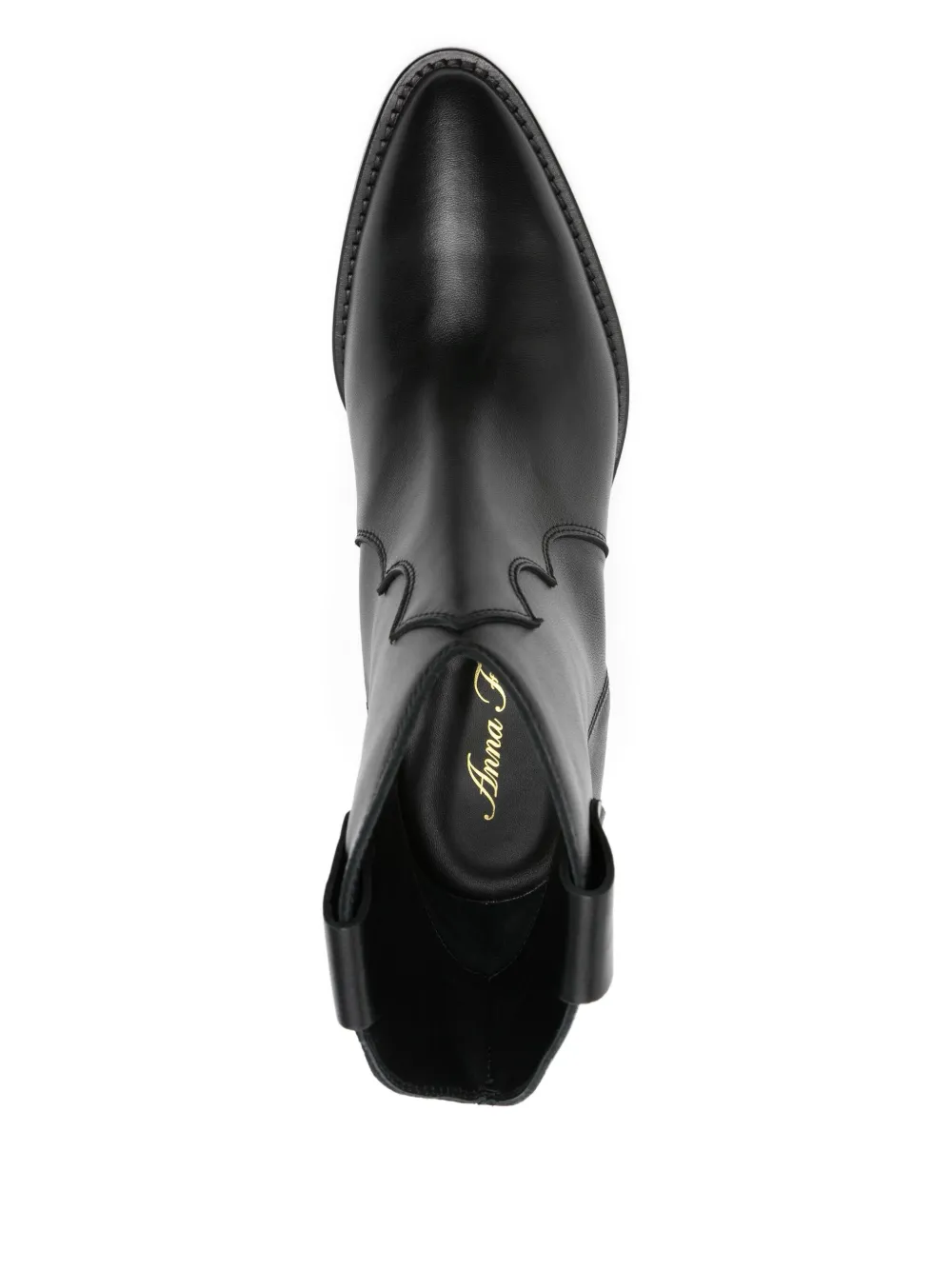 Anna F. Leren cowboylaarzen Zwart
