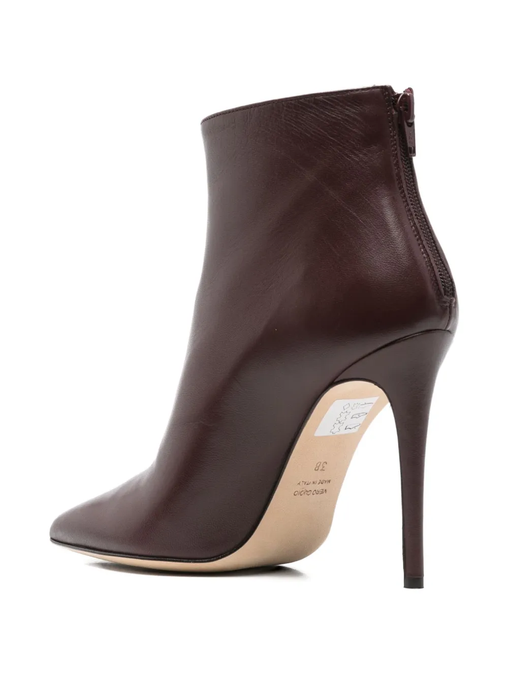 Anna F Pointed-toe Ankle Boots In Red