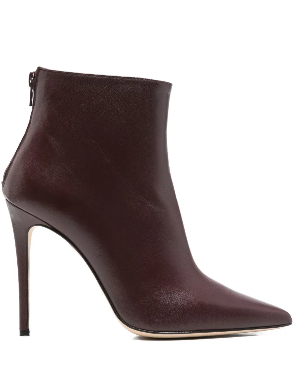Anna F Pointed-toe Ankle Boots In Red