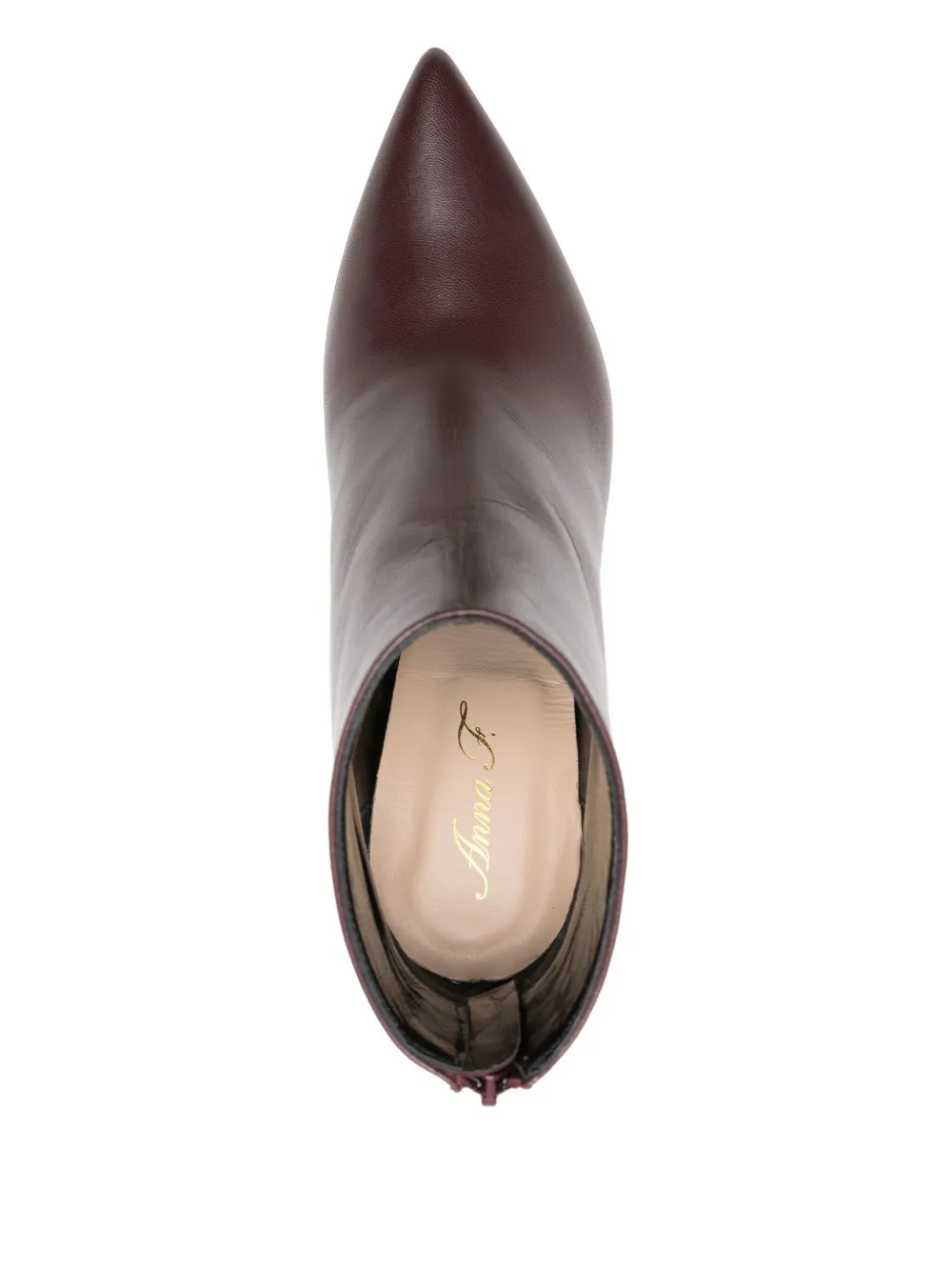 Anna F Pointed-toe Ankle Boots In Red