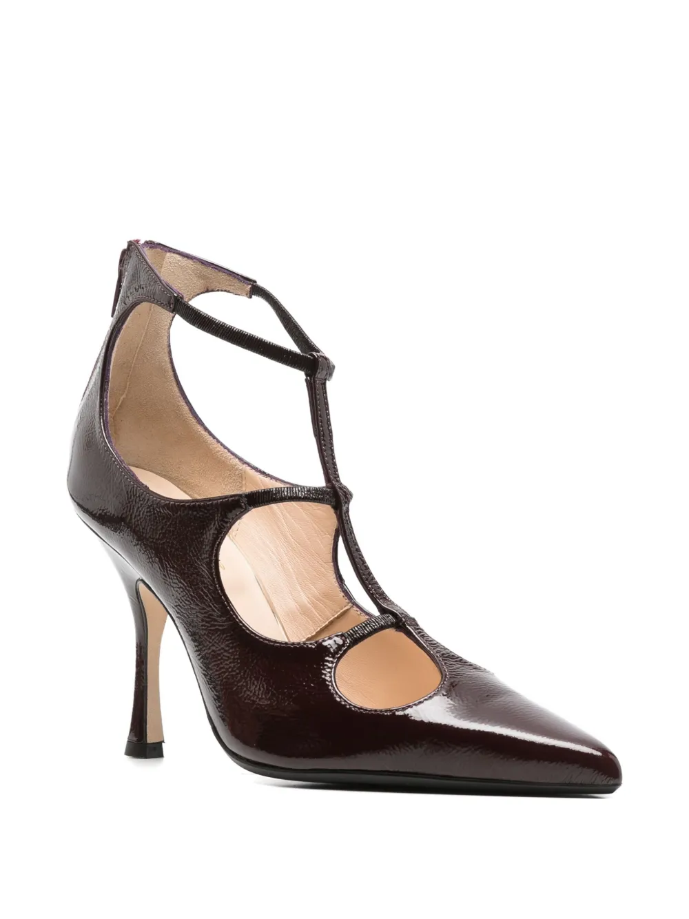 Anna F Cut-out Pointed-toe Pumps In Red