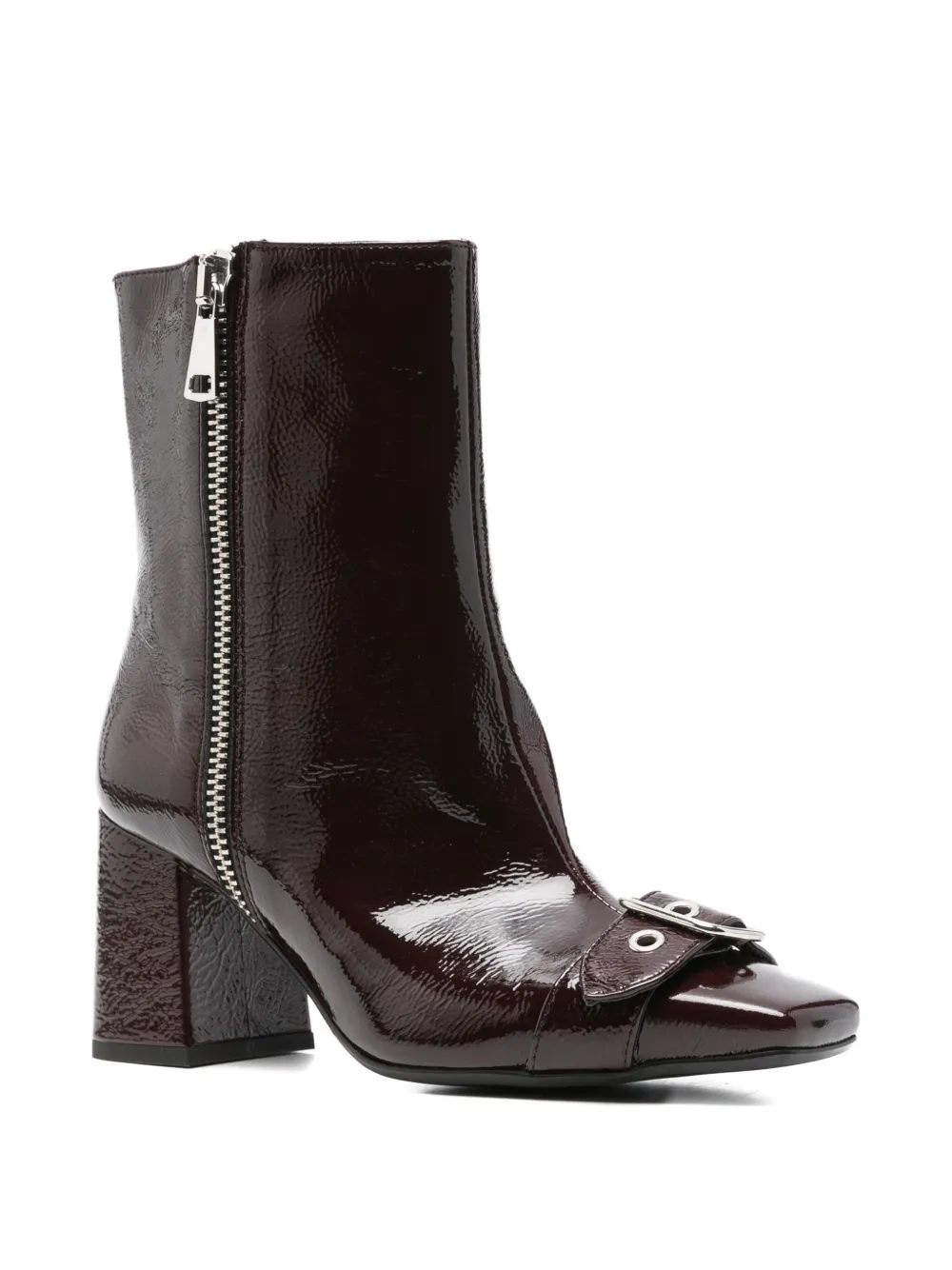 Anna F Buckle-embellished Boots In Red