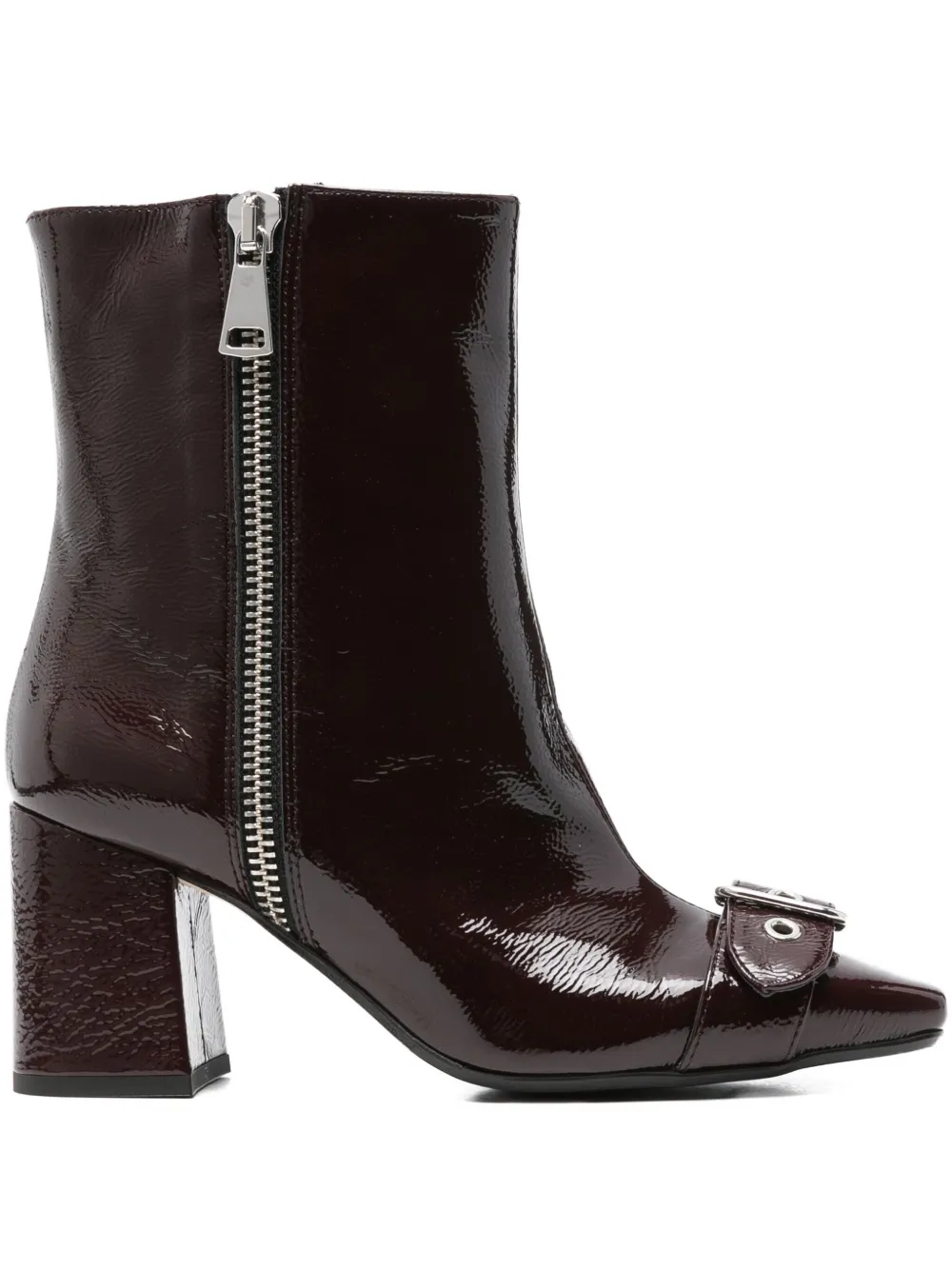 Anna F Buckle-embellished Boots In Red