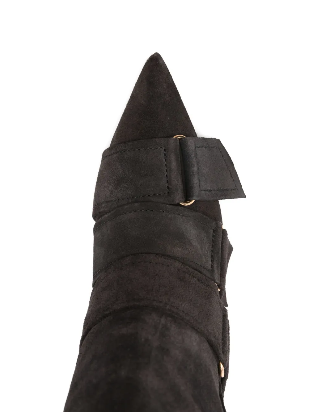 Lella Baldi Buckled Knee-high Boots In Black