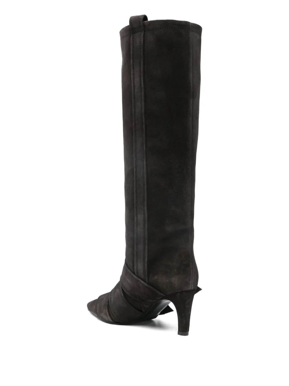 Lella Baldi Buckled Knee-high Boots In Black