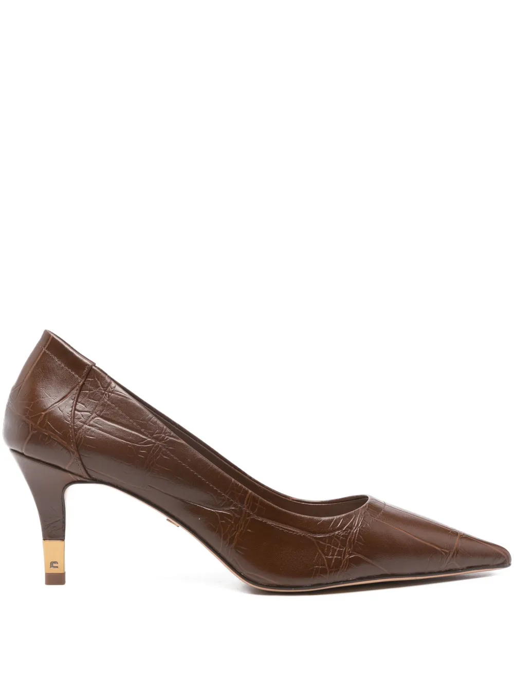 Lola Cruz 70mm Leather Heeled Pumps In Brown