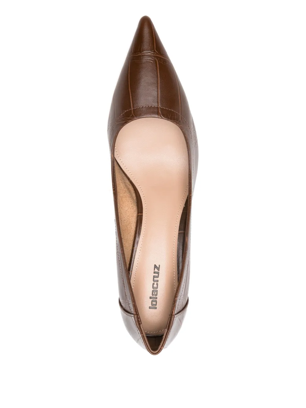 Lola Cruz 70mm Leather Heeled Pumps In Brown