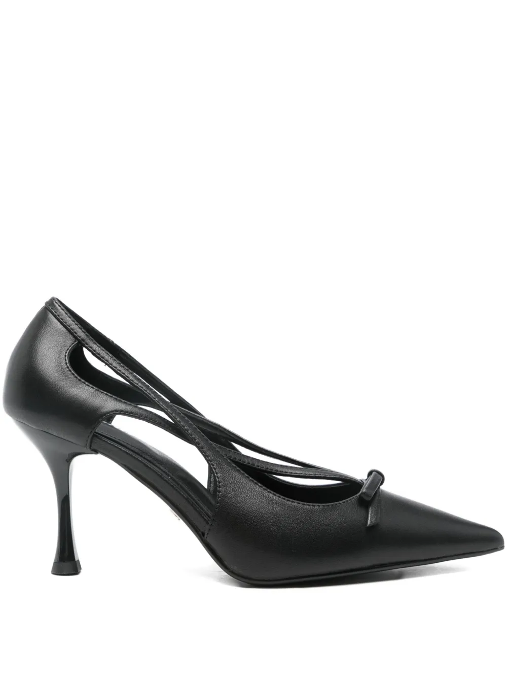 Lola Cruz Cut-out Heeled Pumps In Black