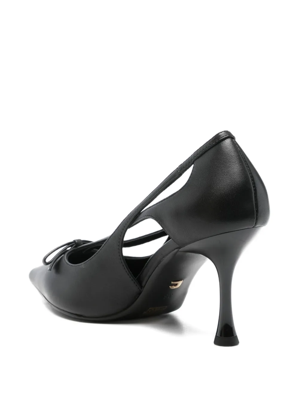 Lola Cruz Cut-out Heeled Pumps In Black