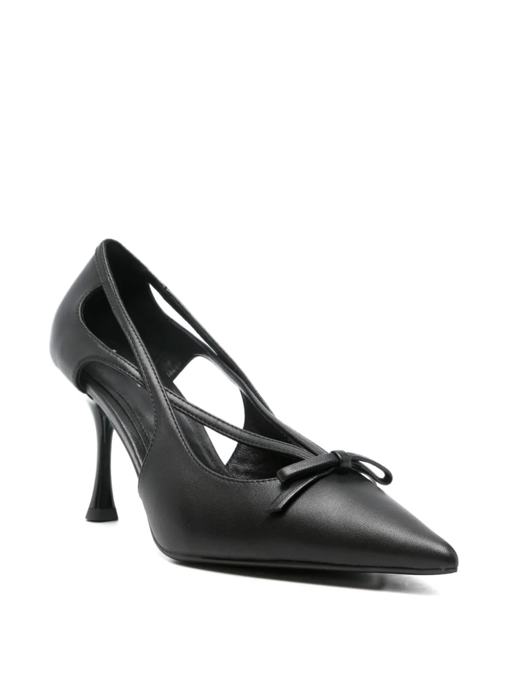 Lola Cruz Cut-out Heeled Pumps In Black