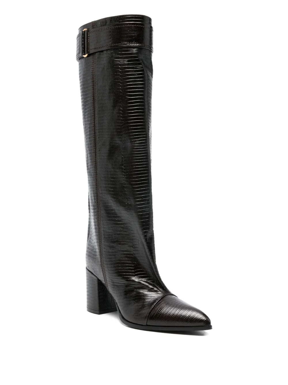 Lella Baldi Buckle-detailing Leather Boots In Multi