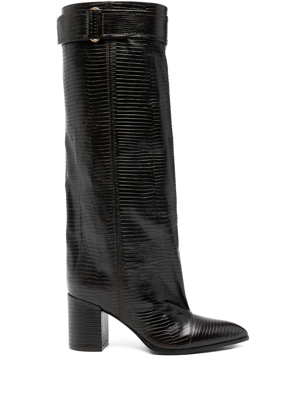 Lella Baldi Buckle-detailing Leather Boots In Multi