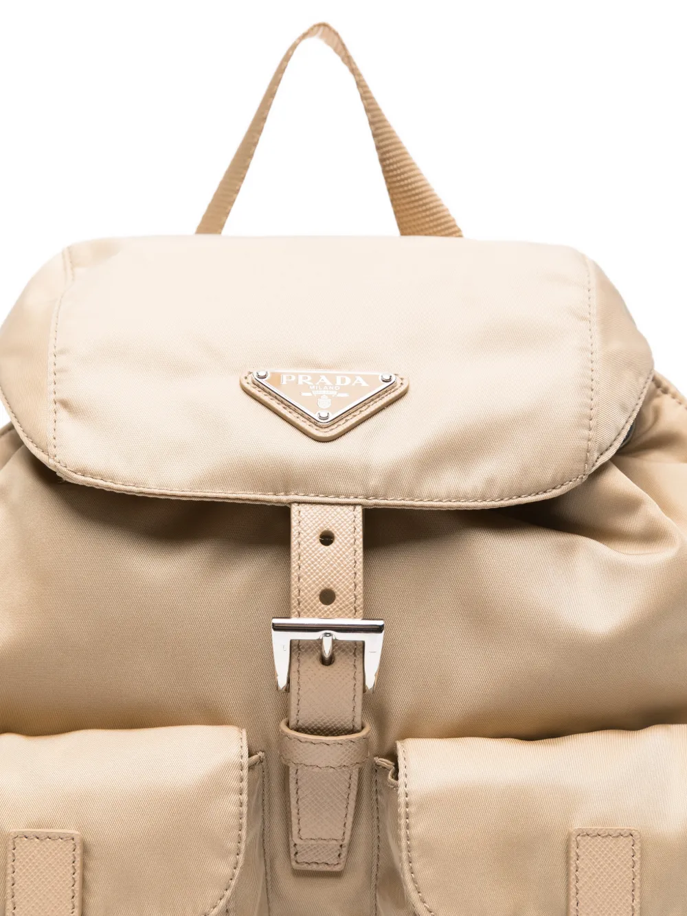 Prada Kleine Re-Nylon rugzak Beige