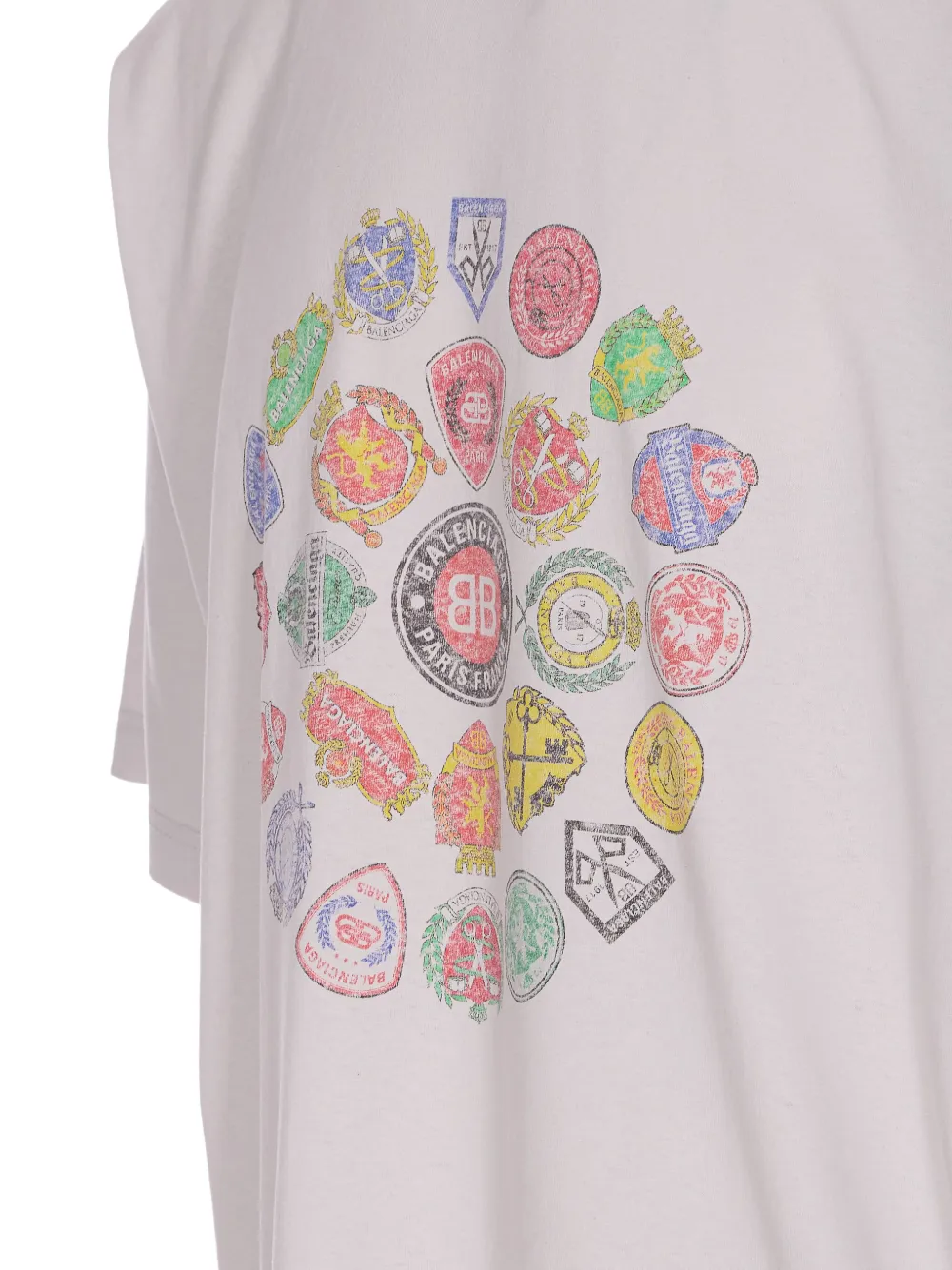 Balenciaga T-shirt met print en ronde hals Grijs