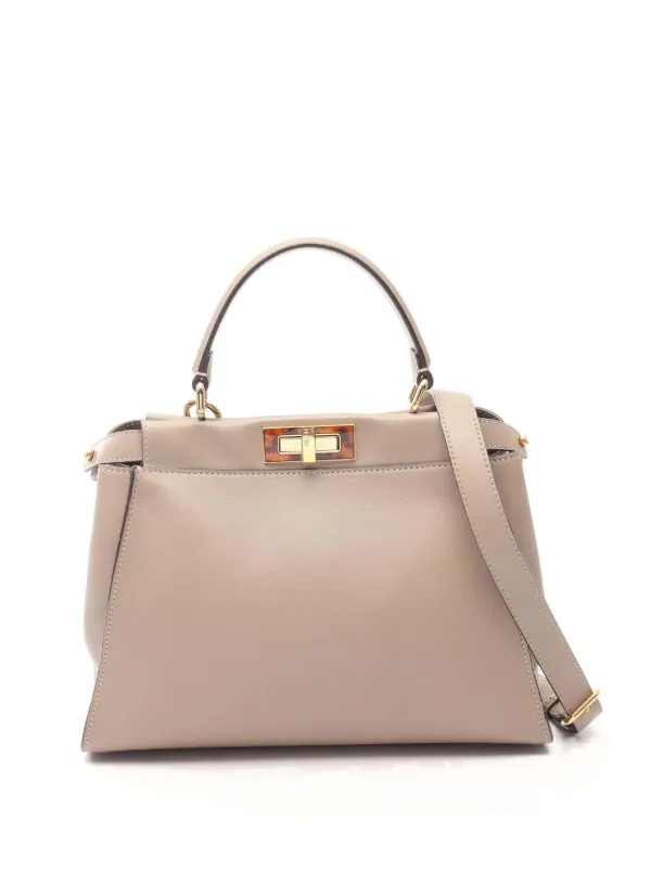 Leather Handbag Fendi Peekaboo Iconic Bag Fendi Pre-Owned 2010